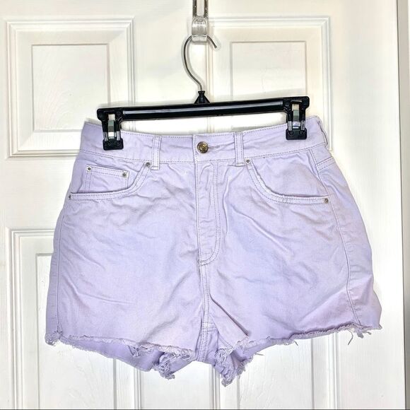 Topshop Mom High Waisted Shorts Light Lavender - Picture 6 of 6